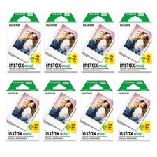 Fujifilm Instax Mini Instant Film 8 Twin Packs, 160 Total Pictures for Instax
