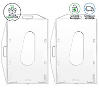 AusweishüLlen 2 StüCk Transparent Hartplastik ID Kartenhalter Dual-Use