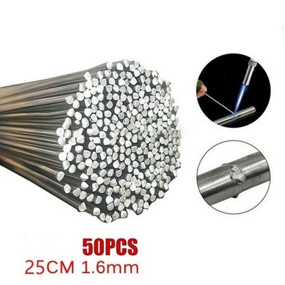 ALUMINIUM BRAZING SOLDER Easy Ultra Low for temperature 50 Pieces 1.6mm Silver