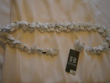 Kleinfeld Blossom V A Wedding Dress Bridal Formal Belt Flowers Bling 450 NWT