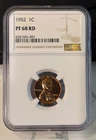 1952 NGC PF68 RD LINCOLN WHEAT CENT