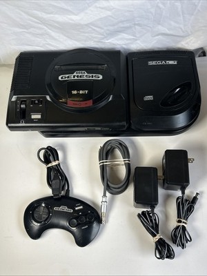 Complete Sega Genesis 1601 Sega CD Mk-4102 Complete Video Game System