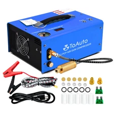 TOAUTO PCP Air Compressor 4500PSI 12V/110V Auto-Stop Airgun High Pressure Pump 