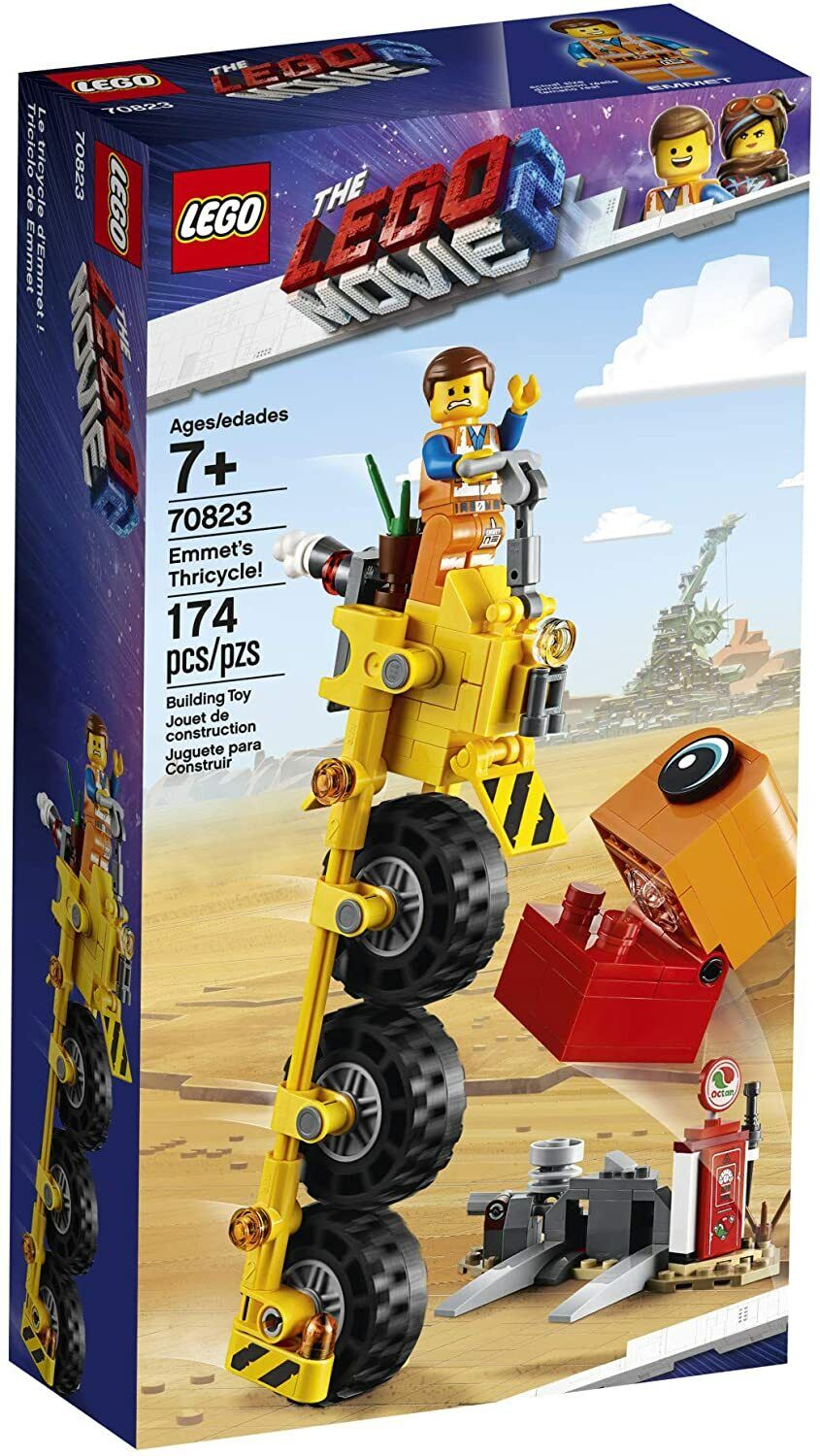 Lego Movie 2 Set 70823 EMMETS THRICYCLE! Bike Wheels Air Pump NEW and SEALED
