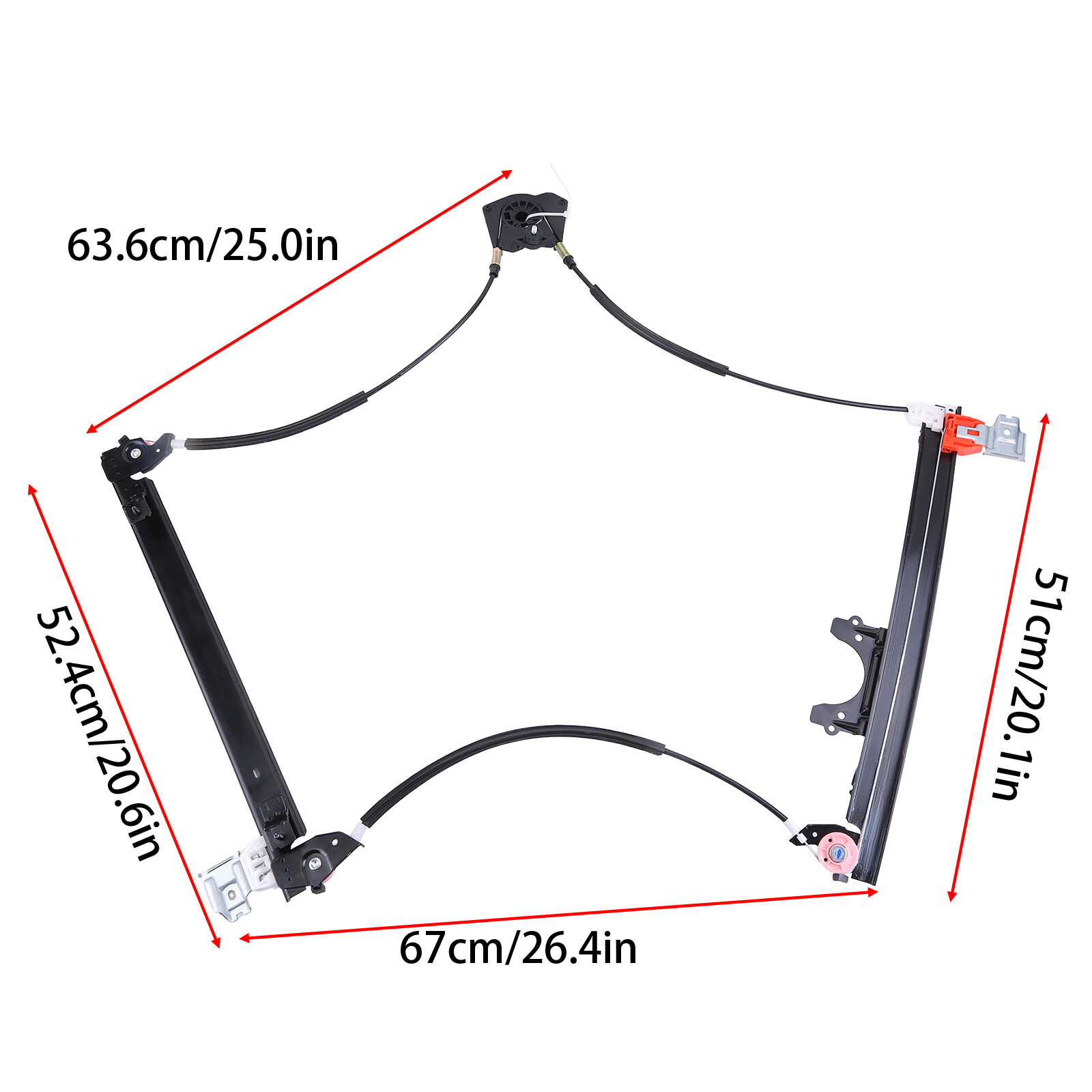 Front Left Window Regulator W/O Motor For 03-13 Maserati Quattroporte M139