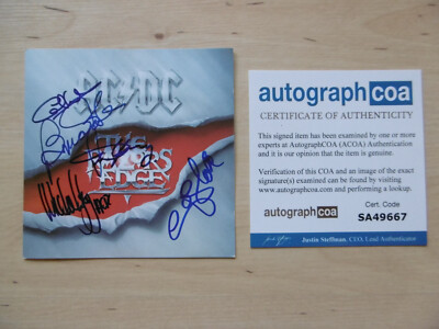 AC/DC Original Autogramm signed CD Booklet ''The Razors Edge'' ACOA