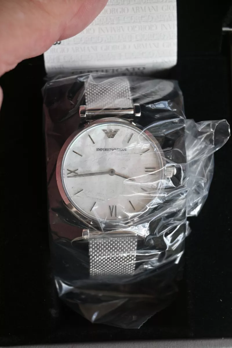 Emporio Armani Women s Two Hand Silver Tone Stainless Steel Watch