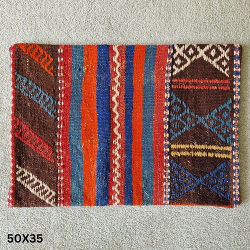 Cubiertas de cojín Kilim de lujo turco-marroquí coloridas ZAWA® 100 % lana 16"" 40 cm - Imagen 12 de 66