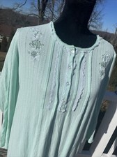 Vintage Womens Nightgown Anthony Richards Mint Green Size 1X