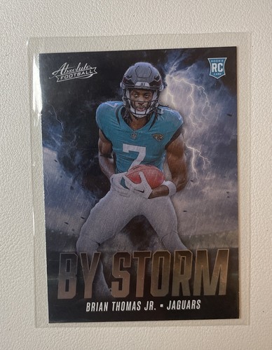 2024 Panini Absolute - By Storm Blue Spectrum #BS-BTJ Brian Thomas Jr. (RC) - Picture 1 of 2