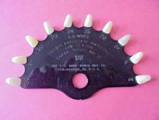 Vintage S. S. White Dental Mfg Co Tooth Filling Porcelain Color Guide