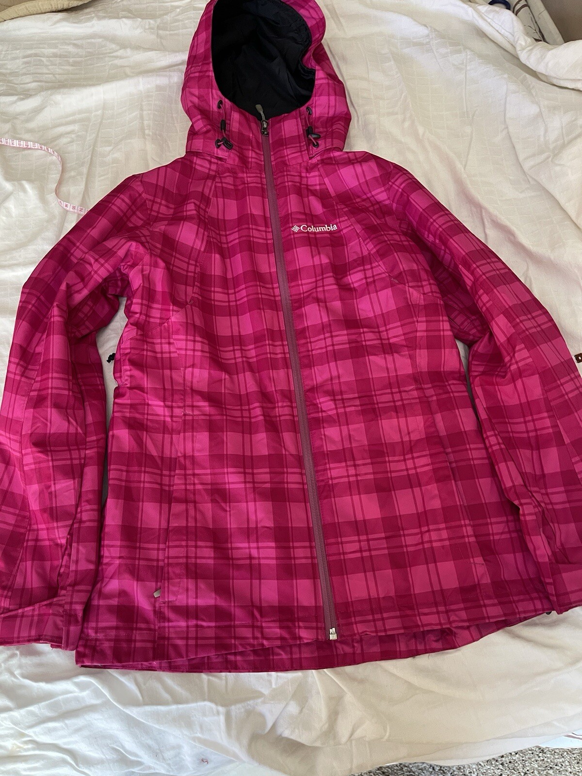 Columbia Interchange Outer Shell Jacket Plaid Pin… - image 1