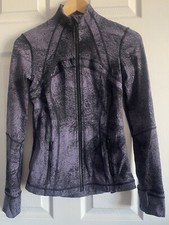 Lululemon Define Jacket Sz 4 Purple Quartz Black Full Zip W4AWFS Soft Cuffin