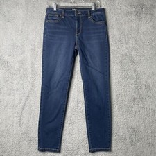 Buffalo Jeans Womens 8 David Button Pursuit Blue Super Soft Skinny 29 Mid Rise