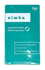 Zimba Teeth Whitening Strips Spearmint Flavor - 28 Strips (14 Day) 10/2023