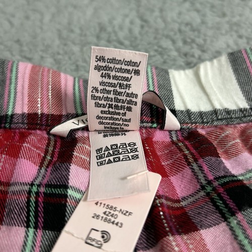 Victoria's Secret Shorts Womens Small, Plaid Metallic Multicolor, comfort cozy - Picture 9 of 9