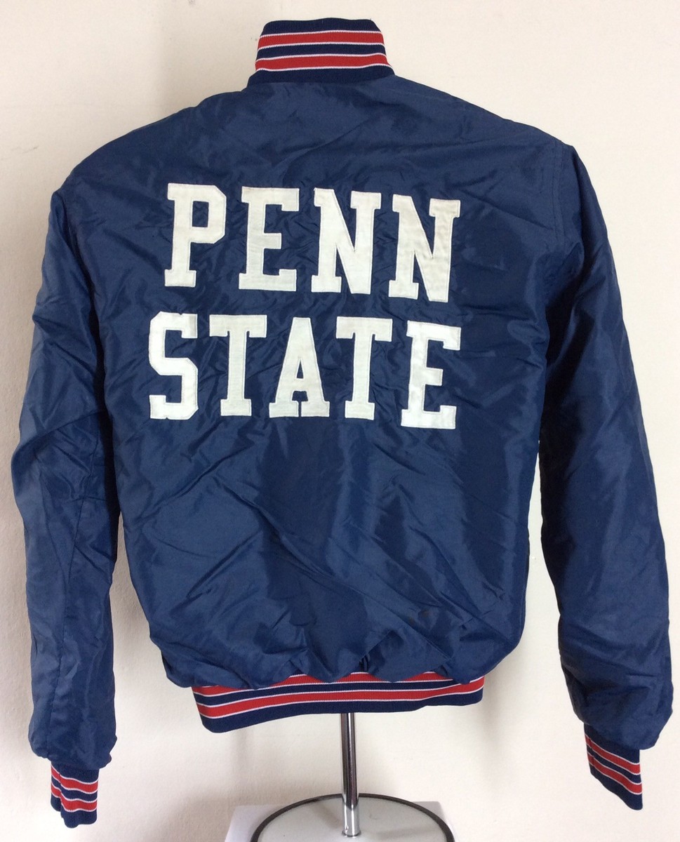新品未使用! 1974 Penn State University2026 Vtg 70s 80s Penn State Jacket Blue XS Baseball Style Windless