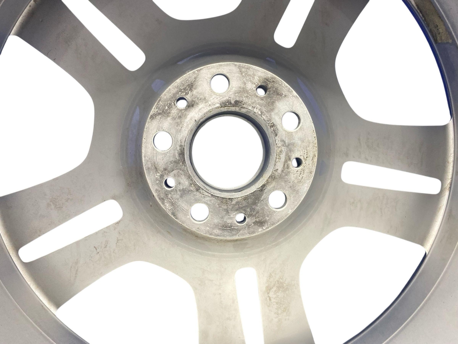 2009-2014 ROLLS ROYCE GHOST 21X9.5 FIVE DOUBLE SPOKE WHEEL RIM SILVER *SCUFFS*