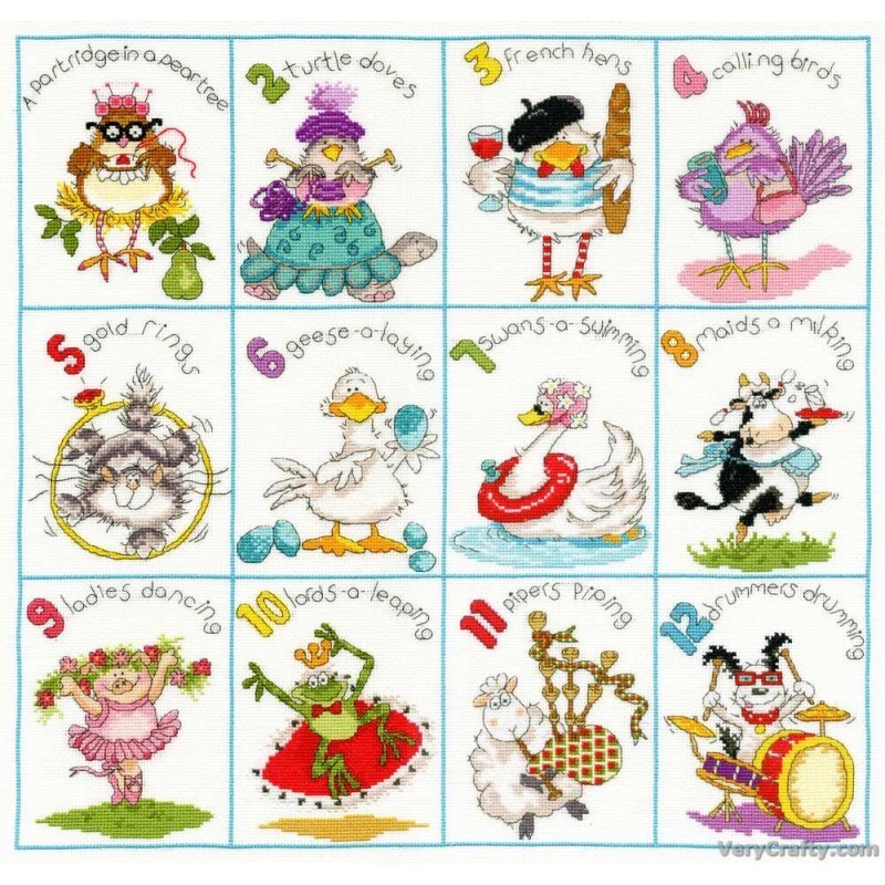 Bothy Threads Christmas Dozen Cross Stitch Kit