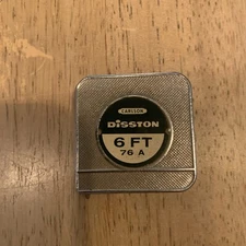 Vintage Disston Carlson No 76a 6 Ft Pocket Tape Measure.
