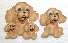 3D UPick Dog Puppy Mother Puppies LIght Brown Scrapbook Card Embellishment 3708