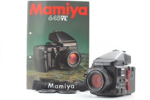 [Exc+5]  Mamiya 645 Pro TL AE Finder Film Camera Body 80mm f/2.8 N Lens  JAPAN