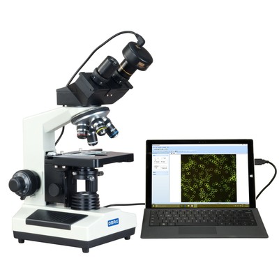 2000X Darkfield Compound Microscope+1.3MP Camera Compatible w Windows/Mac/Linux