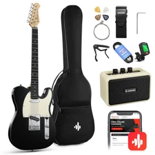 Donner DTL-100 Electric Guitar Bundle Solid Body SS Pickup + Amplifier Gig Bag