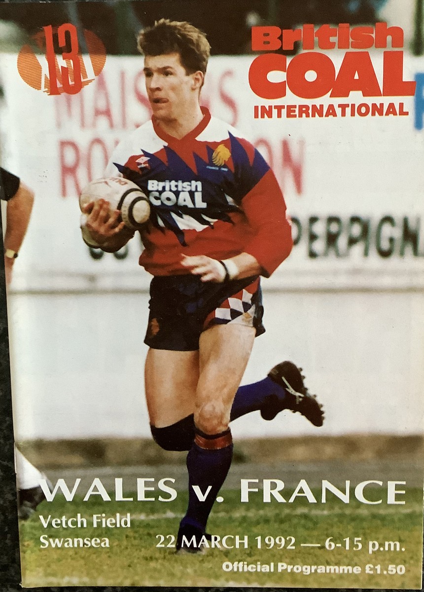 RUGBY LEAGUE INTERNATIONAL PROGRAMME WALES V FRANCE 1992 Excellent