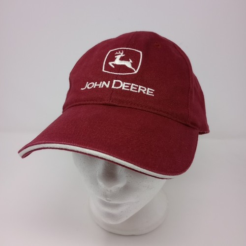 John Deere MPC Promotions Vintage Red Adjustable Strap Cotton Baseball Cap Hat