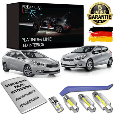 KIA Ceed LED Innenraumbeleuchtung Premium Set 8 SMD Weiß JD 2012-2018 Proceed