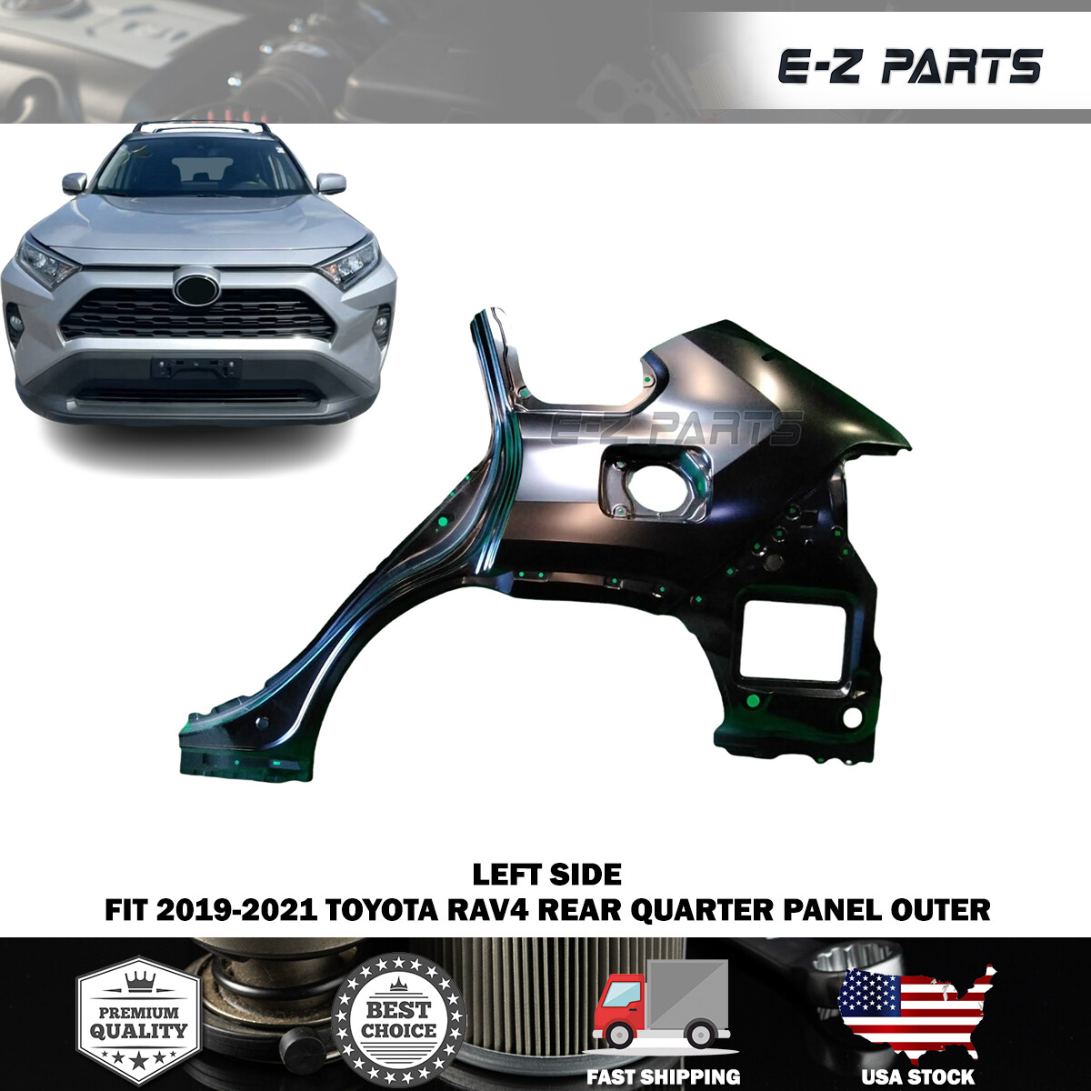 Fit 2019-2021 Toyota RAV4 Left Rear Quarter Panel Outer | eBay