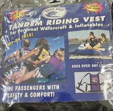 Aqua Grip Tandem Safety Riding Vest For Personal Water Crafts - Black
