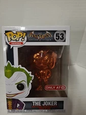 Funko POP Batman Arkham Asylum The Joker Orange Chrome #53 Target Exclusive