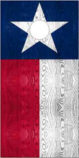 Texas Flag Weathered Wood LAMINATED Cornhole Wrap Bag Toss Skin Decal Sticker