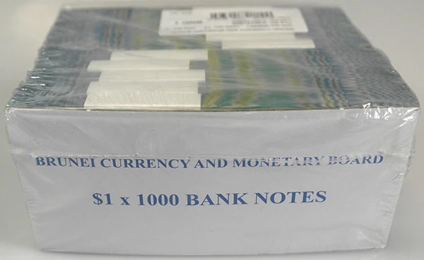 BRUNEI 1 RINGGIT P-22 2008 POLYMER UNC BRICK X 1000 Pcs Lot Bundle NOTE USA SHIP - Image 3 of 3