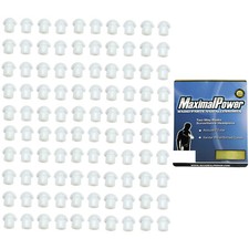100pcs Mushroom Clear Silicone Ear Tip Earbud Acoustic Tube Radio Earpiece