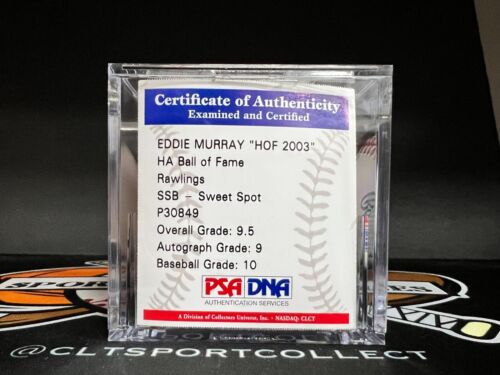 EDDIE MURRAY Signed Auto Autographed Baseball PSA/DNA 9.5 SWEET SPOT "HOF 2003" - Picture 3 of 6