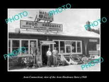 OLD LARGE HISTORIC PHOTO OF AVON CONNECTICUT THE HARDWARE STORE c1940