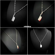 Unisex Trendy Silver Butcher Knife Pendant Link Chain Necklace Jewellery Gift UK