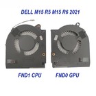 For Dell Alienware M15 R5 M15 Ryzen R5 R6 2021 Gamer Cooler FND0 CPU GPU Fan