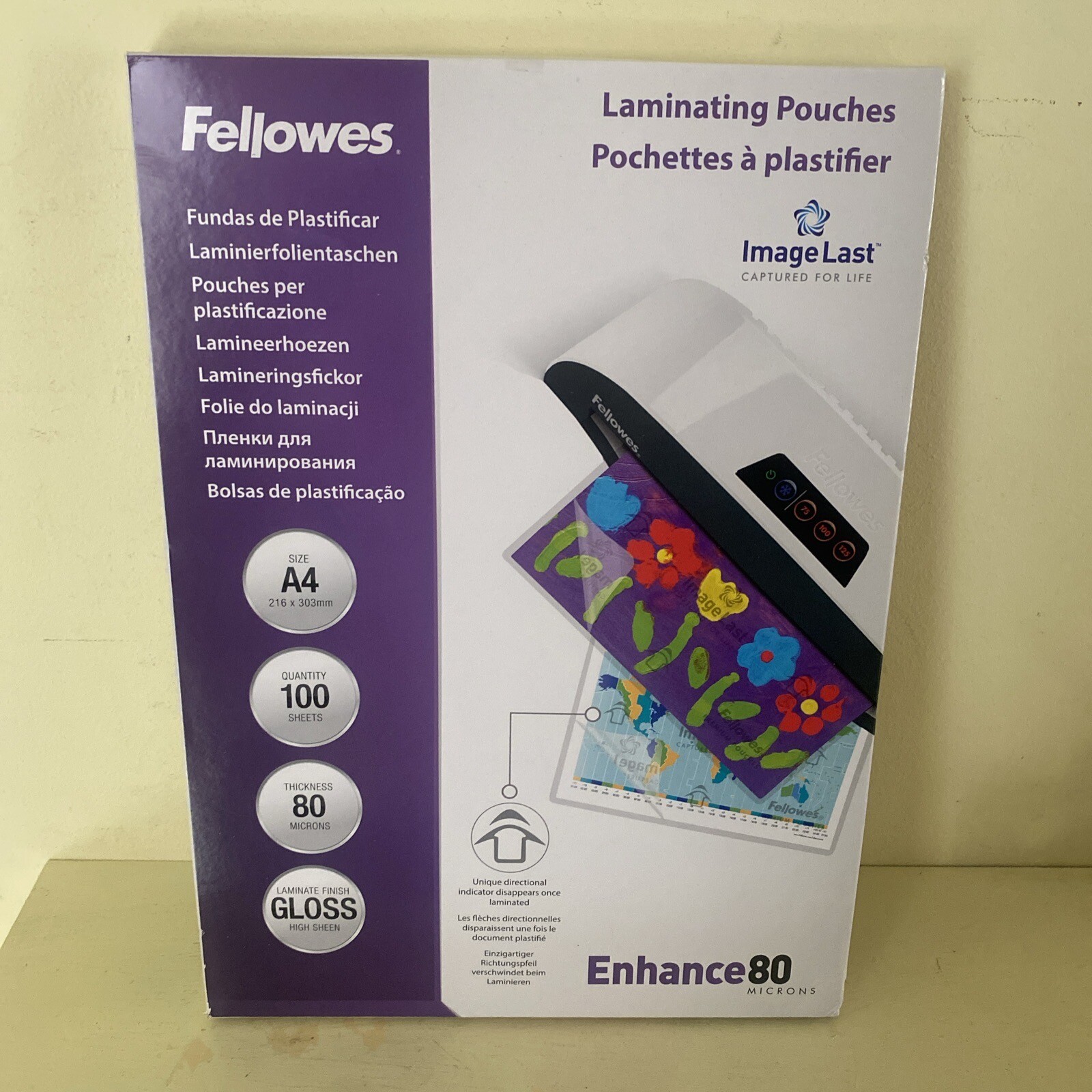 Fellowes ImageLast A4 Laminating Pouches 80 Micron - Pack of 100 Transparent