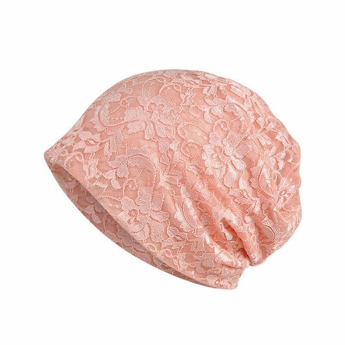 Damen Solide Spitze Beanie Mütze Halstuch Halstuch Mehrzweck Hohl Baggy Stretch Mütze - Bild 5 von 6