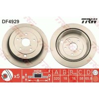 Trw 2X Bremsscheibe Hinten 320 BelüFtet FüR Subaru Tribeca B9 DF4929