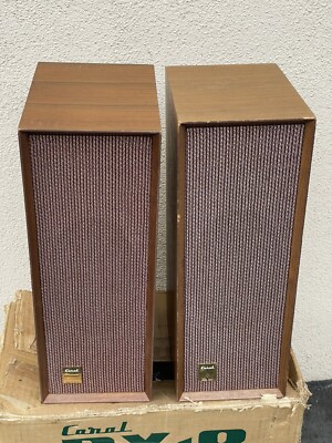 Coral BX-8A Stereo Speakers Fukuyo Sound Co Tested & Works MIJ MCM