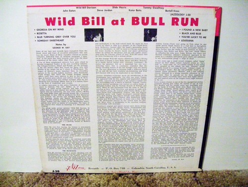 WILD BILL , AT BULL RUN , RARE NEAR MINT, GREAT JAZZ RECORDINGS, NM / NM - Picture 3 of 5