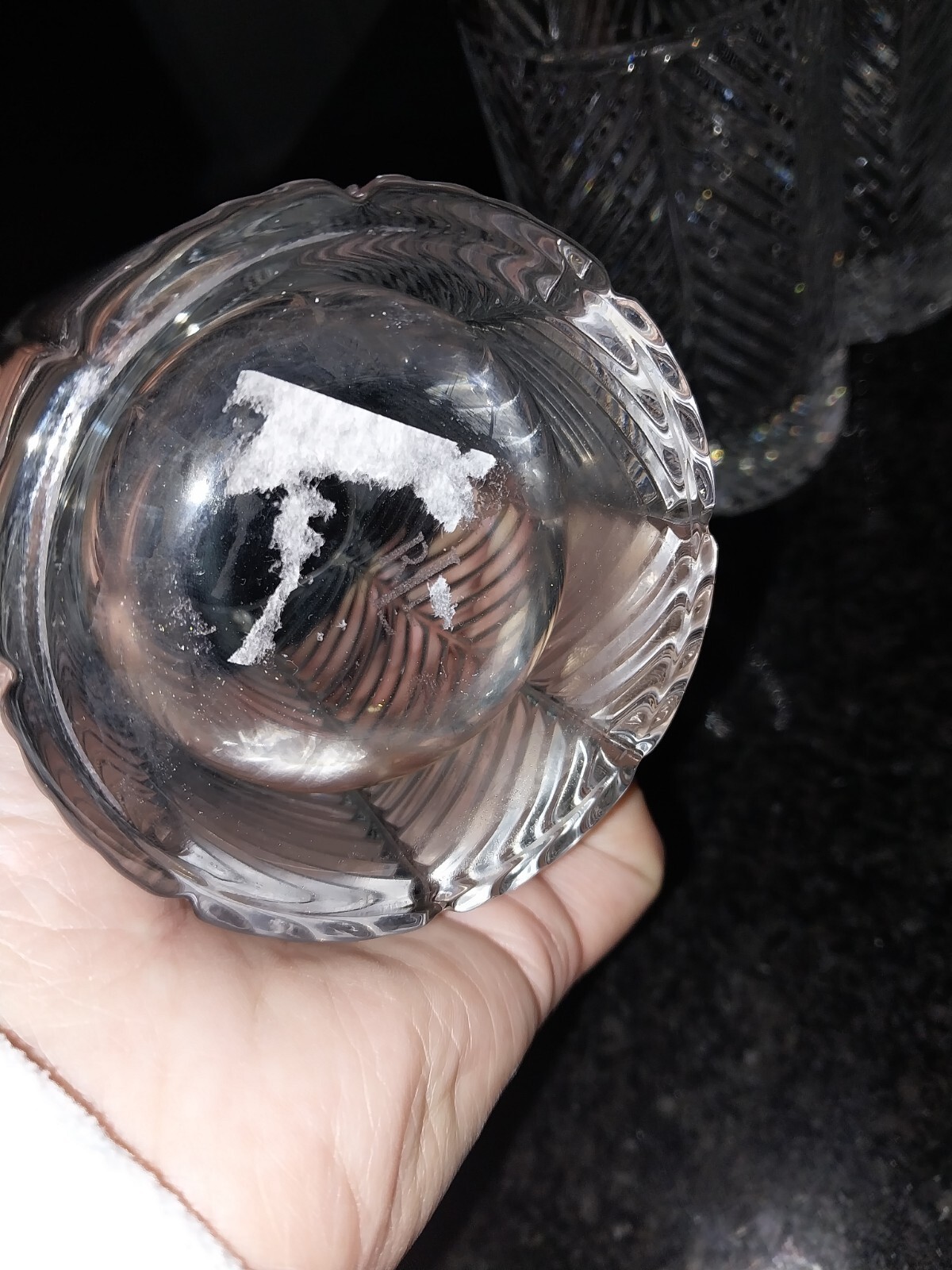 Ralph Lauren Herringbone Cut Crystal Highball Glasses Set Of 4 6 1/4