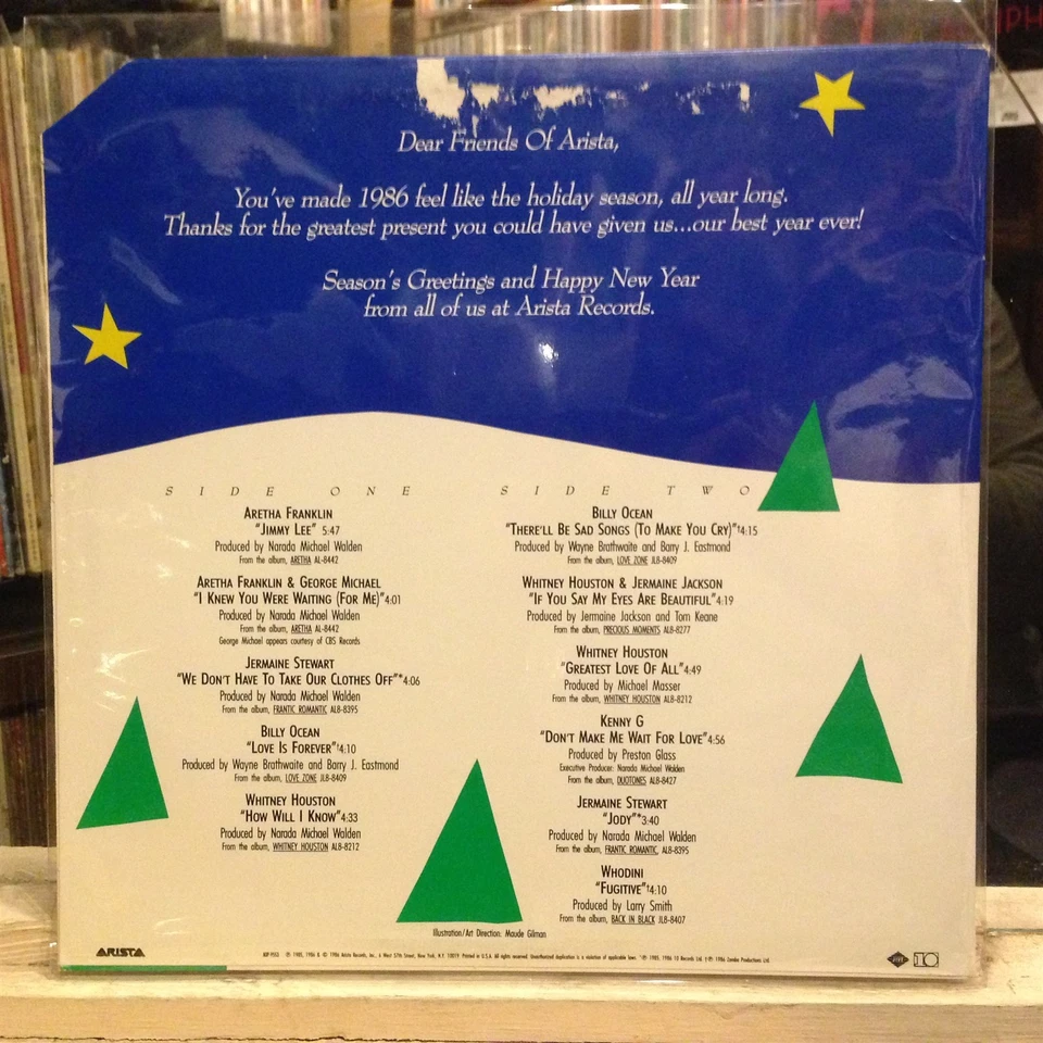 [SOUL]~[VARIOUS ARTISTS]~NM LP~ARISTA'S HOLIDAY SAMPLER~[Aretha~Billy Ocean~198 - Image 2 of 4
