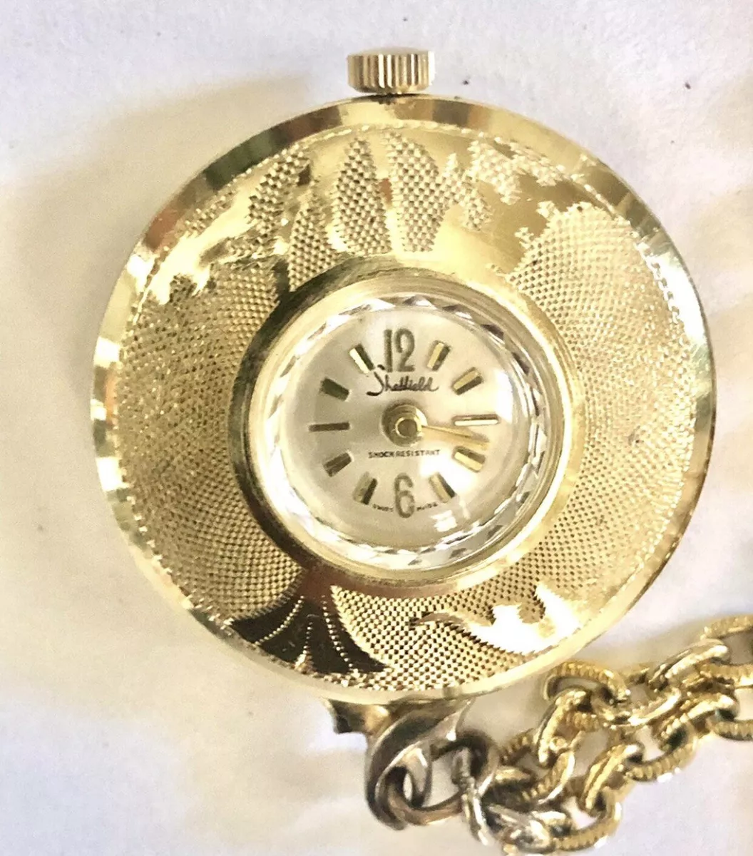 Vintage Sheffield Pendant Necklace Watch eBay