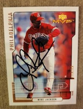 2000 Upper Deck MVP Mike Jackson Hand Signed Autograph Baseball Card